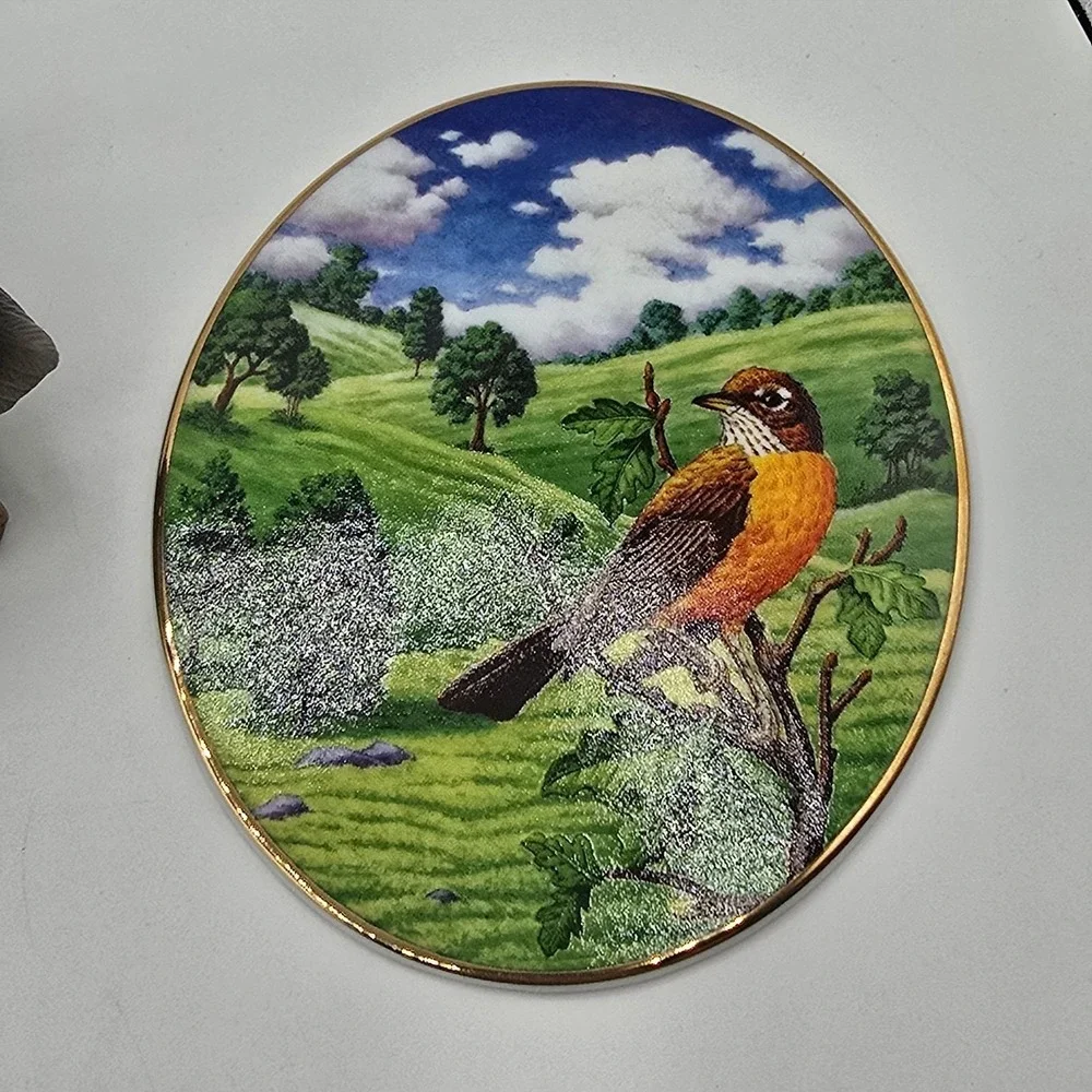PartyLite Robin Votive Candle Holder P8557 Bird Watcher's Collection Mint in Box